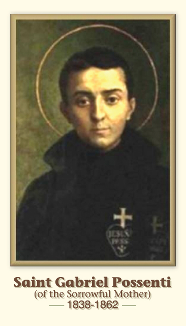 St. Gabriel Possenti Prayer Card-PATRON OF STUDENTS